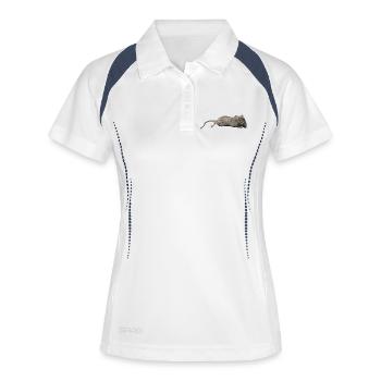 Mouse - Women's Polo breathable - white/navy - Front