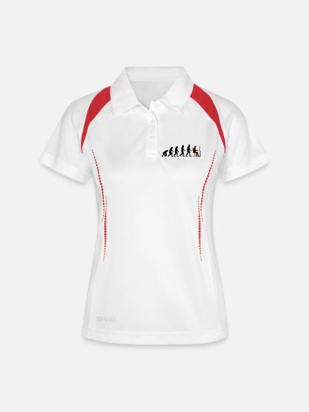 Gamer Evolution 2 - Frauen Polo atmungsaktiv - Weiß/Navy