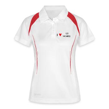 RUHESTAND. FEIERTAG. RUHESTAND. PENSIONIERT. RUHESTAND. - Frauen Polo atmungsaktiv - Weiß/Navy - Vorne