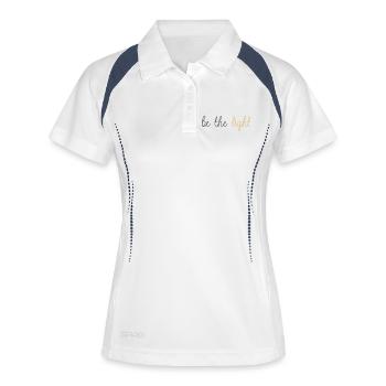 Be The Light! - Women's Polo breathable - white/navy - Front