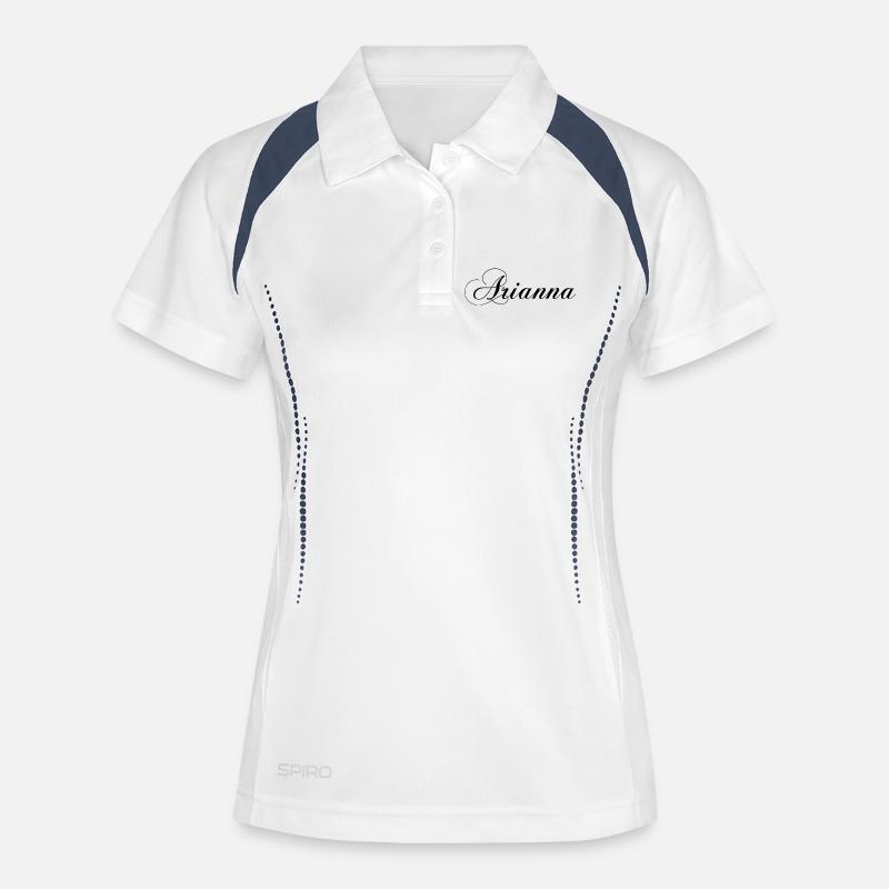 Arianna – Elegant design - Women's Polo breathable - white/navy