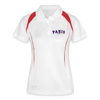 PARIS_EST_1975 - Polo respirant Femme - blanc/marine - Devant