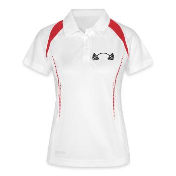 Max Power GYM: Workout & Motivation - Women's Polo breathable - white/navy - Front