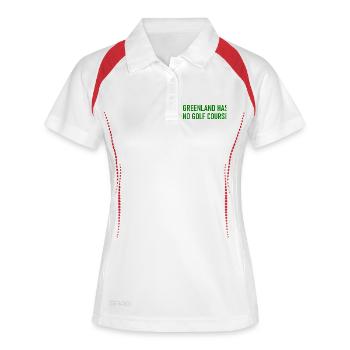 Greenland has no Golf Course - Grönland Golfplatz - Women's Polo breathable - white/navy - Front