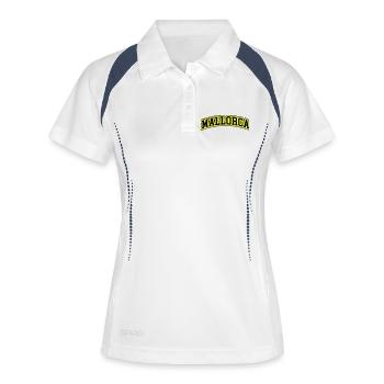 Lettrage de Majorque - Polo respirant Femme - blanc/marine - Devant