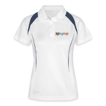 Mama Love Pastel Hearts Font - Women's Polo breathable - white/navy - Front