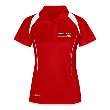 1993 - Frauen Polo atmungsaktiv - Weiß/Navy - Vorne