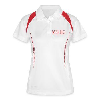 Wesh Bik Arabischer Humor Algerischer Slang - Frauen Polo atmungsaktiv - Weiß/Navy - Vorne