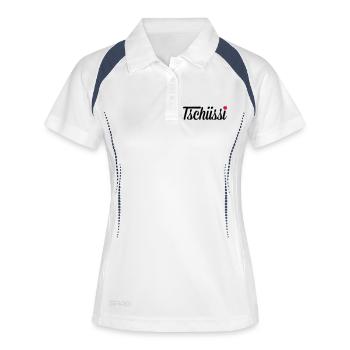 Tschüssi Herz - Frauen Polo atmungsaktiv - Weiß/Navy - Vorne