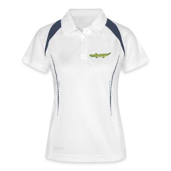 Crocodile - Polo respirant Femme - blanc/marine - Devant