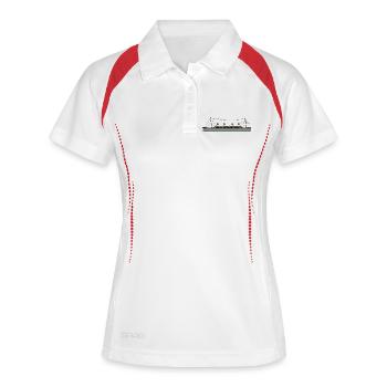 Navire titanique - Polo respirant Femme - blanc/marine - Devant