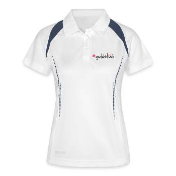 #goldstück - Women's Polo breathable - white/navy - Front