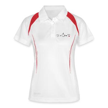 Emblème du Croissant-Rouge sur Midnight Black - Polo respirant Femme - blanc/marine - Devant