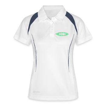 Mama Agnes - Frauen Polo atmungsaktiv - Weiß/Navy - Vorne