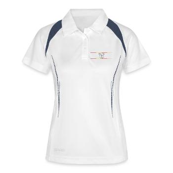 Un Jour Les Bearnais Domineront Le Monde Mais P... - Polo respirant Femme - blanc/marine - Devant
