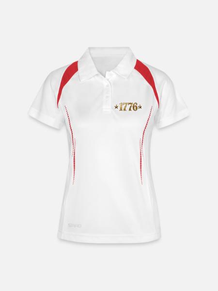 1776 Vintage Gold Stars Patriotic - Women's Polo breathable - white/navy