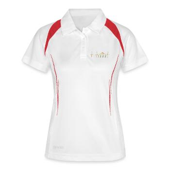 Retro Pixel 40 Jahre alt Forty Geschenkparty 1986 - Frauen Polo atmungsaktiv - Weiß/Navy - Vorne
