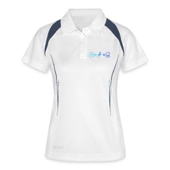 Pickleball player design for pickleball match fans - Women's Polo breathable - white/navy - Front