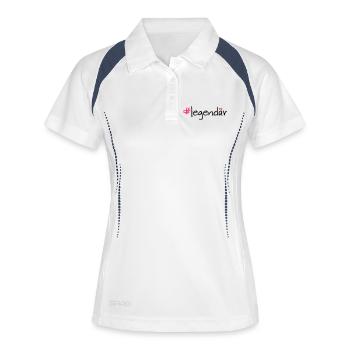 Legendary Hashtag Saying Shirt - Women's Polo breathable - white/navy - Front