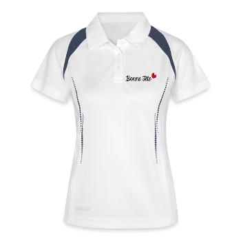 ALLES GUTE ZUM GEBURTSTAG - Frauen Polo atmungsaktiv - Weiß/Navy - Vorne