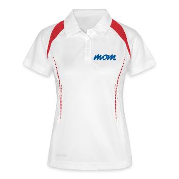 Mom – A timeless message - Women's Polo breathable - white/navy - Front