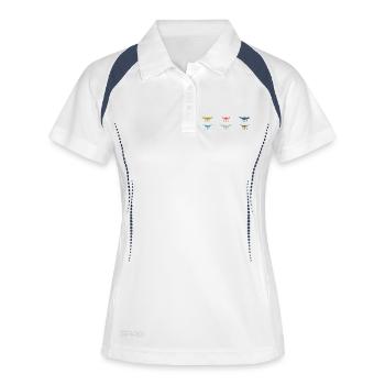 Vintage Drone Pilot - Women's Polo breathable - white/navy - Front