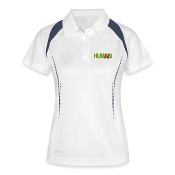 Humain - Polo respirant Femme - blanc/marine - Devant