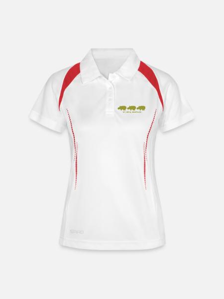 st.lucia_nightlife_3 - Women's Polo breathable - white/navy