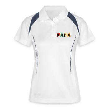 Papa Electrician Sparky Retro Silhouette - Women's Polo breathable - white/navy - Front