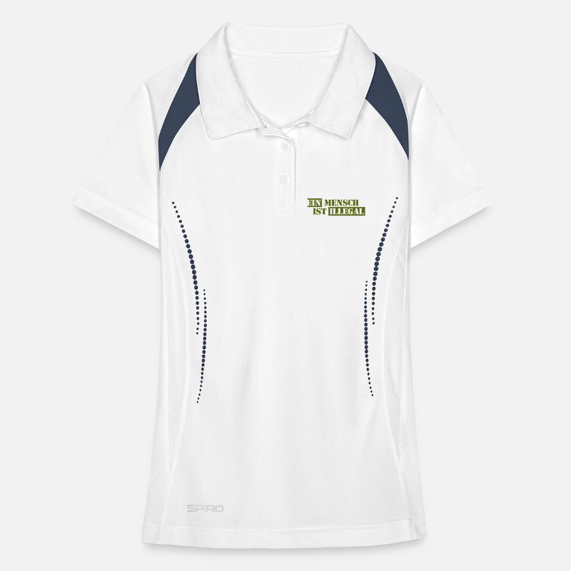 No One Is Illegal - Migration - Illegality Women's Polo breathable