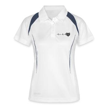 Herz_Camper - Polo respirant Femme - blanc/marine - Devant