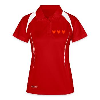 HEART. MAMMA. MOTHER'S DAY. PARTY. HAPPY BIRTHDAY - Women's Polo breathable - white/navy - Front