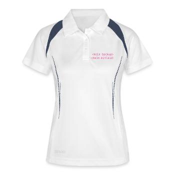 Kein Backup Kein Mitleid IT-Berater Admin Pink - Frauen Polo atmungsaktiv - Weiß/Navy - Vorne