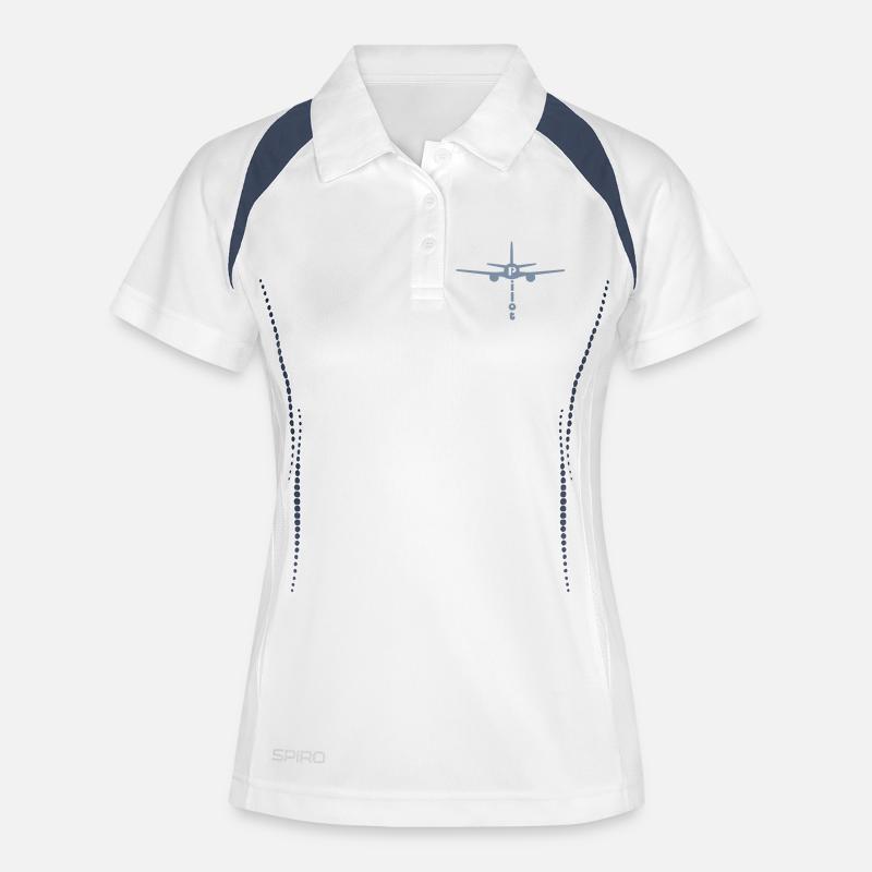 aviators - Women's Polo breathable - white/navy