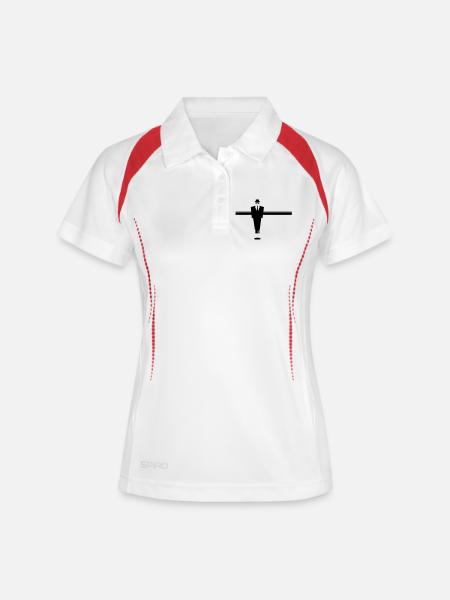 table soccer - Women's Polo breathable - white/navy