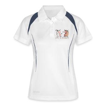 Let's Dance - Dansons - Polo respirant Femme - blanc/marine - Devant