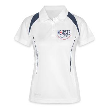 Krankenschwestern machen jeden Tag einen Unterschied T-Shirt - Frauen Polo atmungsaktiv - Weiß/Navy - Vorne