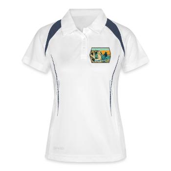 Retro badge, Algarve Portugal, beach summer sun - Women's Polo breathable - white/navy - Front