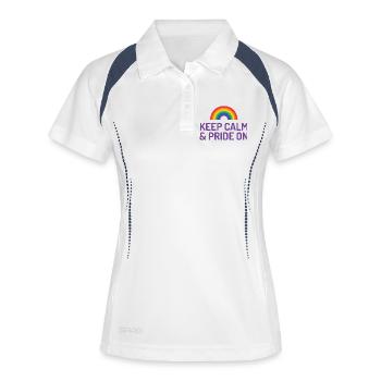Pride Month - Keep Calm and Pride On - Women's Polo breathable - white/navy - Front