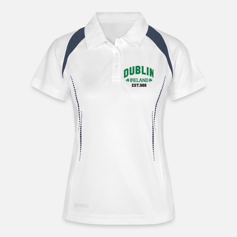 Dublin - Ireland - Women's Polo breathable - white/navy