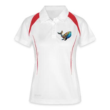 Baleine - Polo respirant Femme - blanc/marine - Devant
