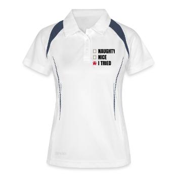 Funny sayings for Christmas - Women's Polo breathable - white/navy - Front