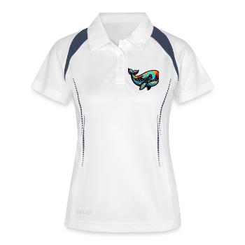 Wal - Frauen Polo atmungsaktiv - Weiß/Navy - Vorne