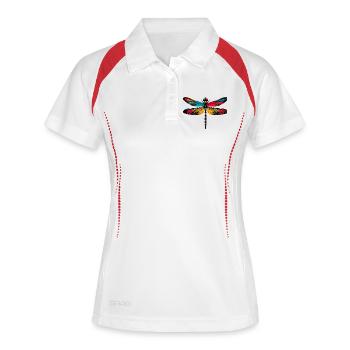 Libelle - Frauen Polo atmungsaktiv - Weiß/Navy - Vorne