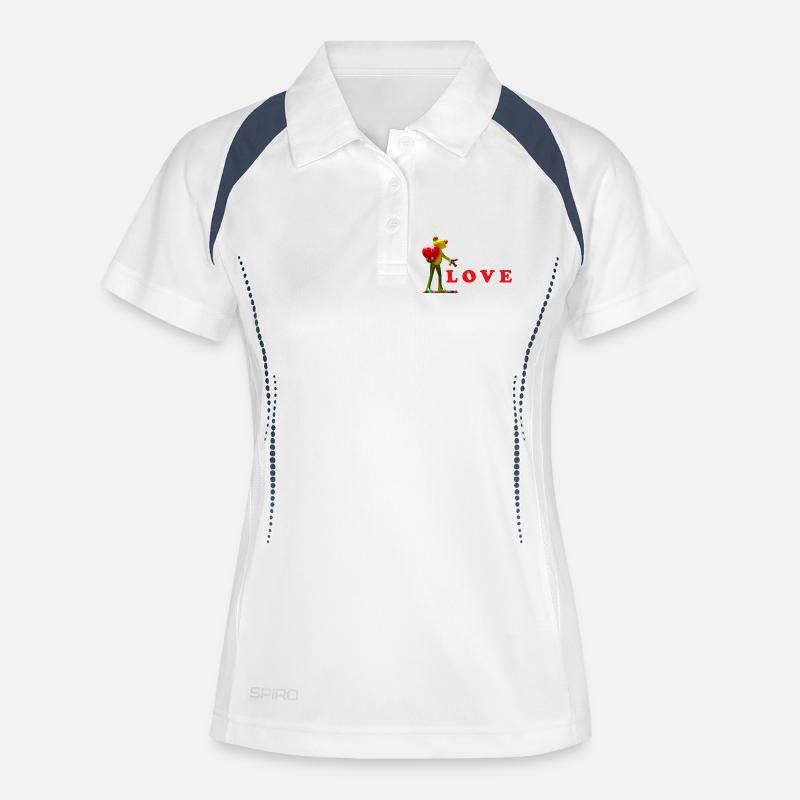 Love Seeds with Heart and Seed Edibility - Women's Polo breathable - white/navy
