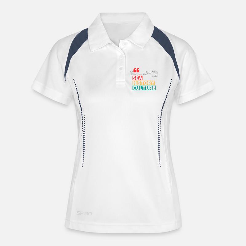 History - Women's Polo breathable - white/navy