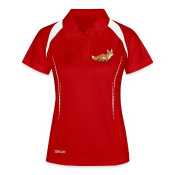 Determined cartoon fox - Women's Polo breathable - white/navy - Front