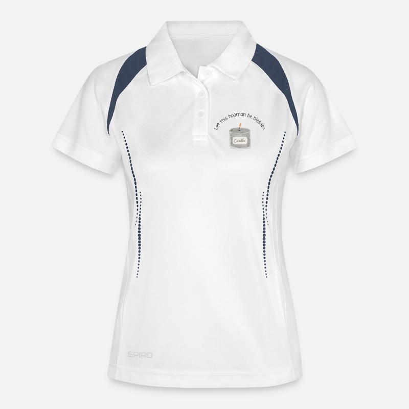 Let This Hooman Be Bl*ssed - Women's Polo breathable - white/navy