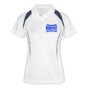 Hoffenheim Nordkurve Stadion Fan Hoodie, Shirt - Frauen Polo atmungsaktiv - Weiß/Navy - Vorne