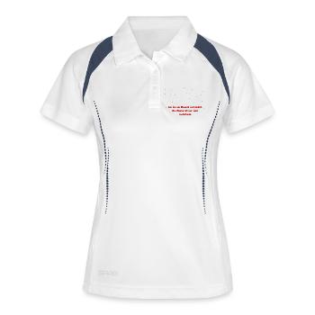 Carnaval de remplacement de costume pour masques humains - Polo respirant Femme - blanc/marine - Devant